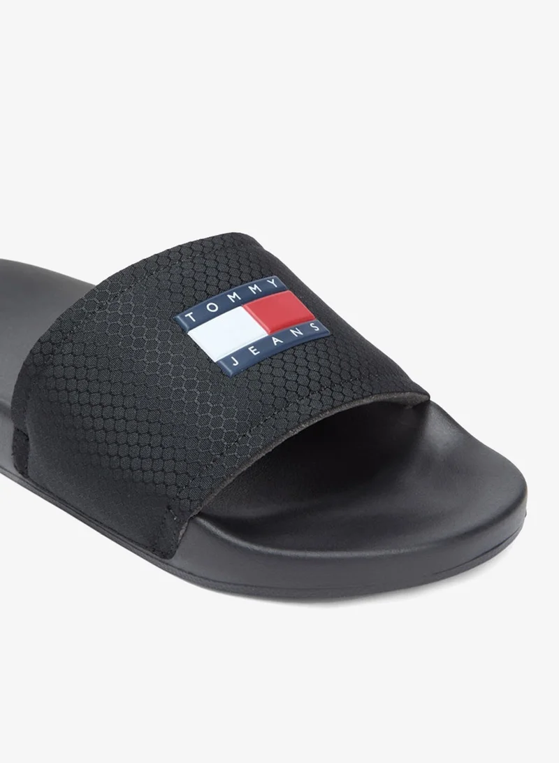 TOMMY JEANS Black Aqua Pool Slides for Men | Best Price UAE